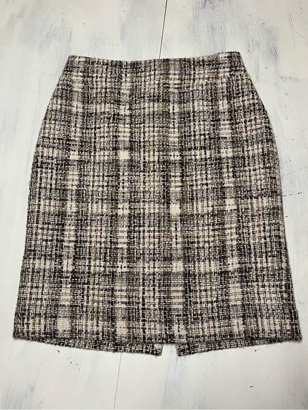 J. Crew Wool Blend Multi Tweed Pencil Skirt Sz 2
